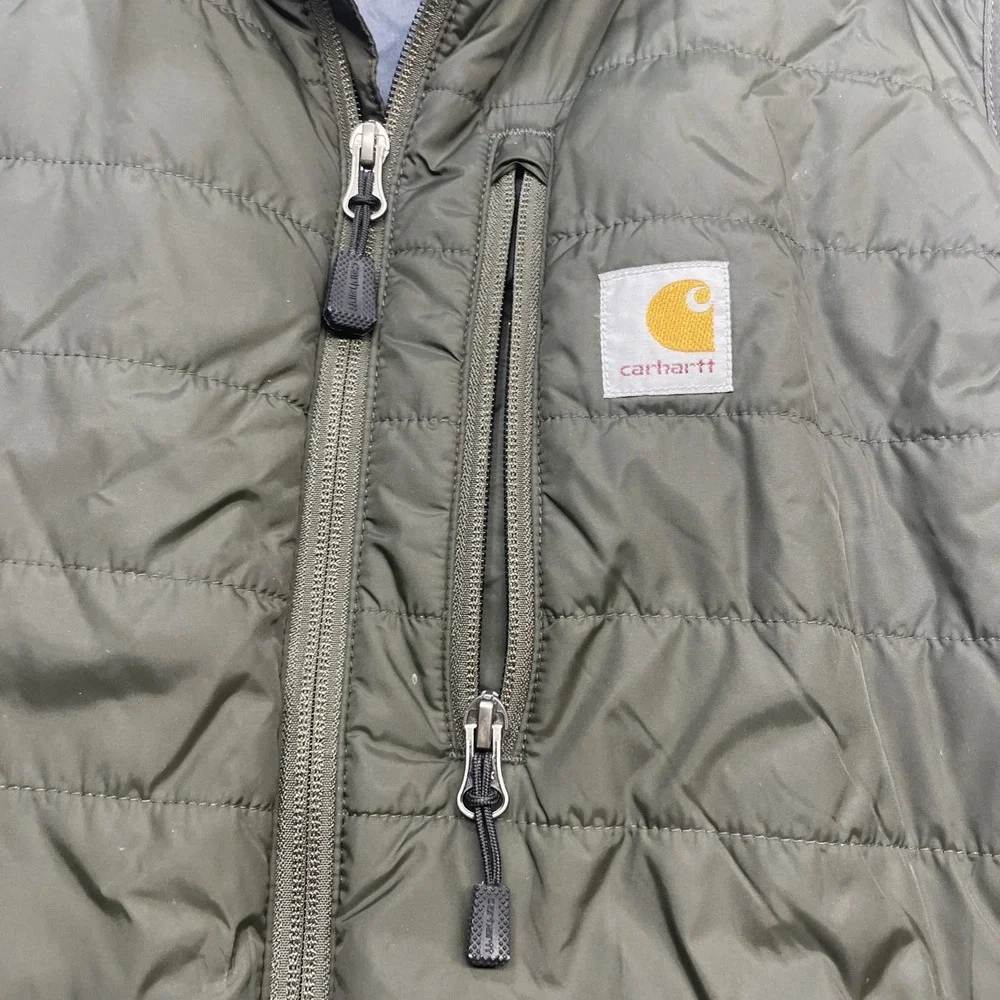 Carhartt Vest Mens L Green 102286 Gilliam Rain Defender Insulated Lightweight - Picture 6 of 10
